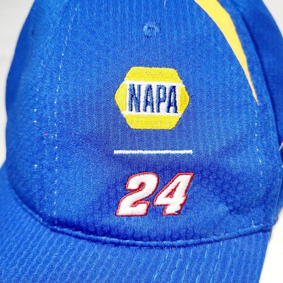 NAPA Racing Chase Elliott #24 Hendrick Motorsports Nascar Blue Strapback Cap Hat - Picture 7 of 12